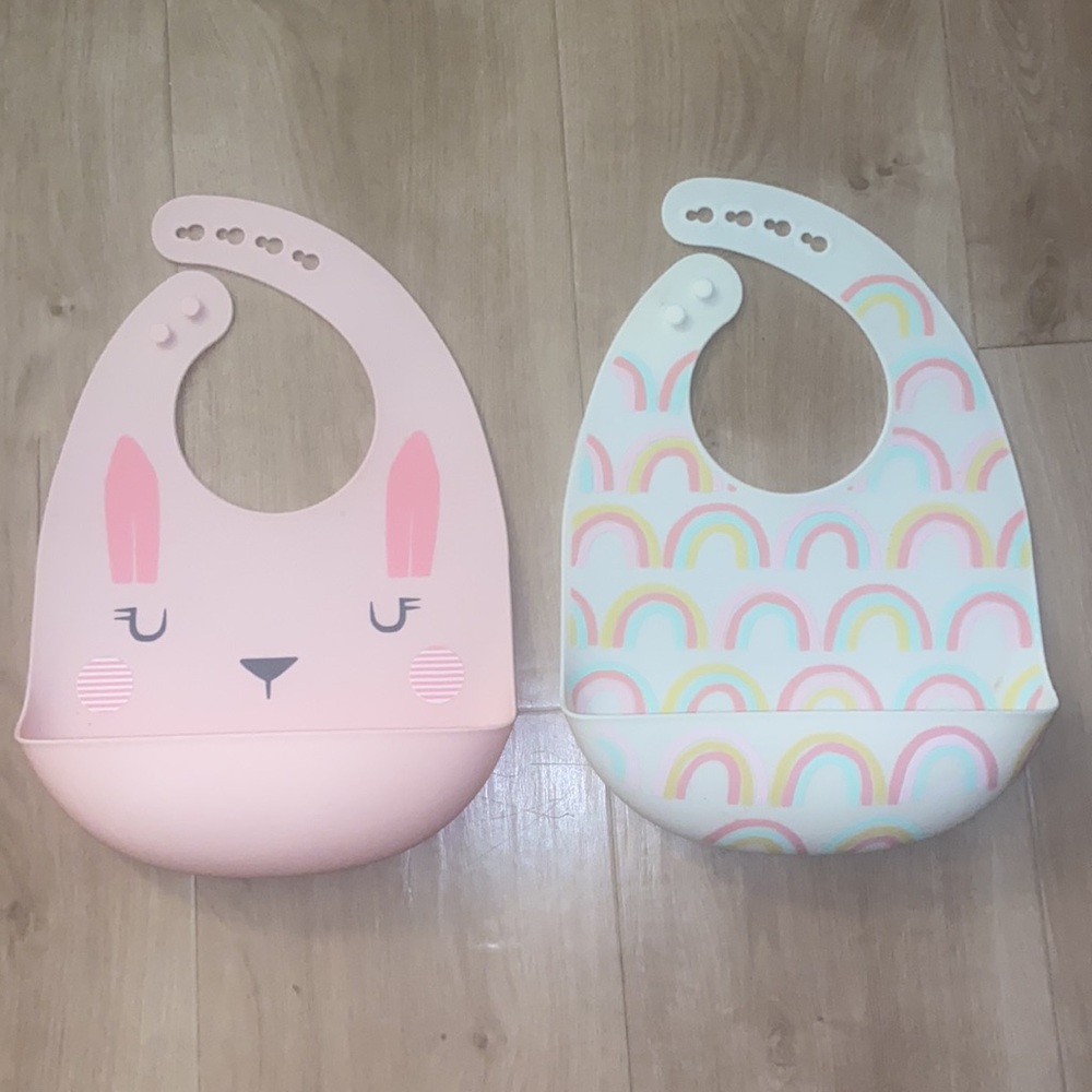Cloud Island Silicone Bibs 2 Pack